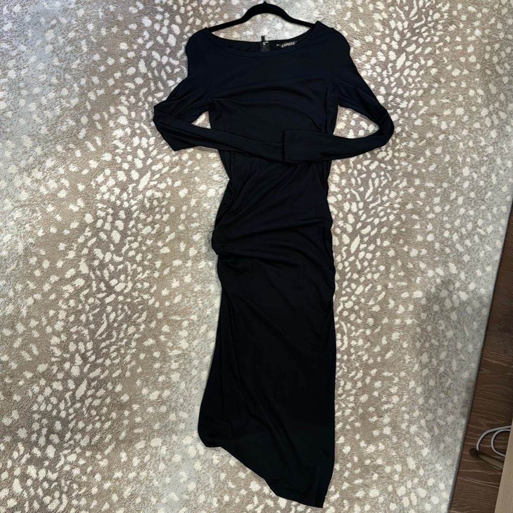 Express black fitted dress